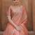 peach women embellished mukaish organza saree