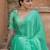 sea_green women embellished beads and stones organza saree