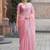 pink women embellished mukaish organza saree