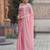 pink women embellished mukaish organza saree