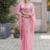 pink women embellished mukaish organza saree