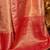 peach peach-coloured & red floral zari silk blend banarasi saree
