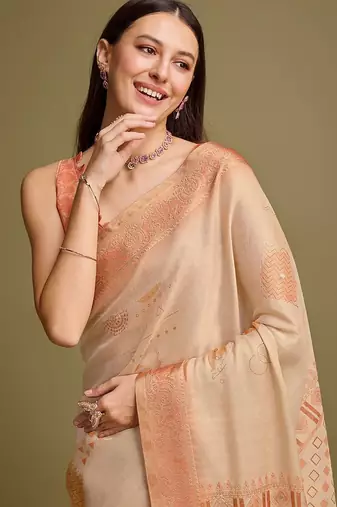 Black ethnic motif zari woven banarasi saree with blouse