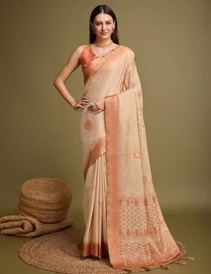 Black ethnic motif zari woven banarasi saree with blouse 2
