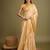 yellow zari woven embroidered tassel saree