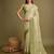 olive zari woven tissue tassel saree