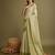 olive zari woven tissue tassel saree