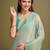 Yellow bandhani printed embroidered zari saree