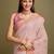 Purple purple & gold checked  zari silk blend banarasi saree with blouse piece