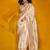 off_white woven design zari banarasi saree