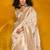 off_white woven design zari banarasi saree