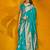 blue woven design zari banarasi saree