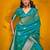 blue woven design zari banarasi saree