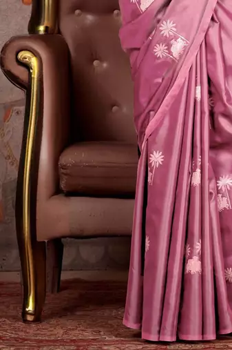 Blue woven design zari organza banarasi saree