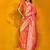 Yellow woven design zari organza banarasi saree
