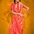 Yellow woven design zari organza banarasi saree