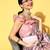 pink women embellished saree with solid border