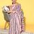 pink women embellished saree with solid border