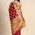 red red & golden floral zari organza kanjeevaram saree