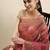 pink woven design zari organza kanjeevaram saree