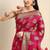 magenta woven design zari organza kanjeevaram saree