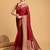 red ethnic motif zari woven banarasi saree with blouse