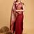 red ethnic motif zari woven banarasi saree with blouse