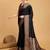 Maroon sequinned satin ready to wear saree