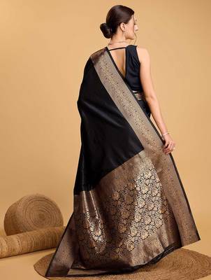 Maroon sequinned satin ready to wear saree 3