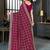 magenta bandhani embroidered silk blend saree