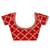 red bandhani printed embroidered zari saree