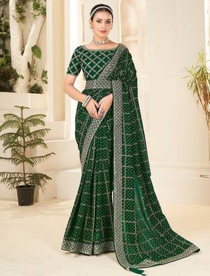 Red woven design zari silk blend banarasi saree 1