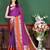 Pink woven design zari silk blend banarasi saree