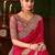 pink sequinned party wear saree