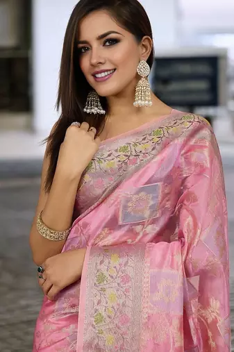 Black embellished saree with solid border