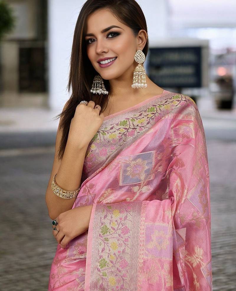 Black embellished saree with solid border