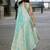 blue woven design zari organza banarasi saree