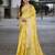 yellow woven design zari organza banarasi saree
