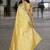 yellow woven design zari organza banarasi saree