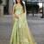 Pink pink & gold-toned floral zari silk blend paithani saree