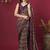 magenta floral printed pure georgette saree