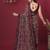 magenta floral printed pure georgette saree