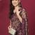 magenta floral printed pure georgette saree