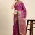 purple ethnic motifs zari silk blend patola saree