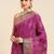 purple ethnic motifs zari silk blend patola saree