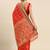 red ethnic motifs zari silk blend patola saree