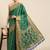 teal ethnic motifs zari silk blend patola saree