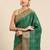 teal ethnic motifs zari silk blend patola saree