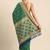 teal ethnic motifs zari silk blend patola saree