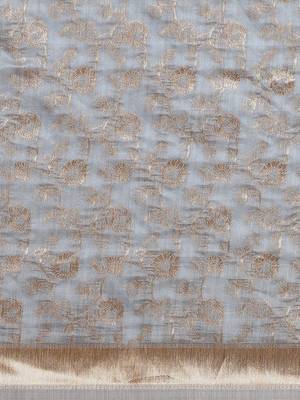 grey grey & gold-toned art silk woven design banarasi saree 3